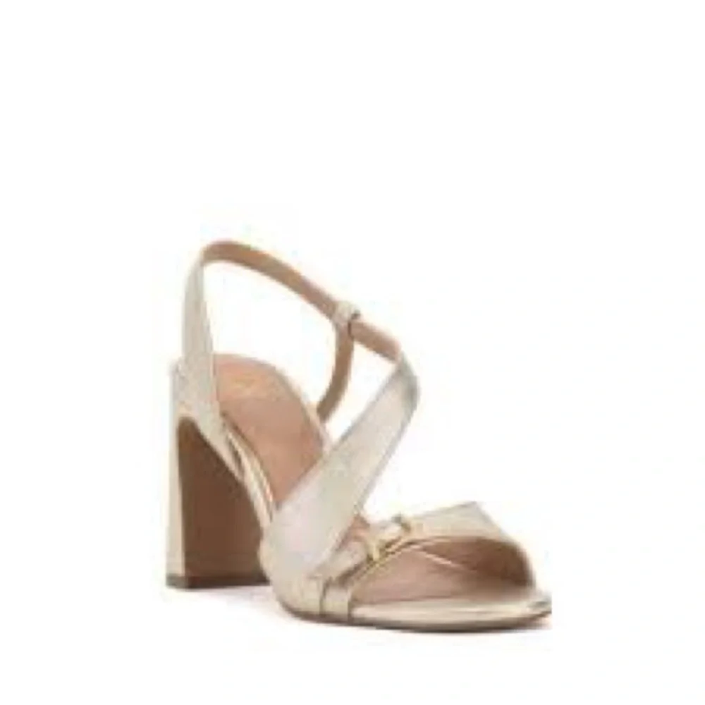 Vince Camuto Adesie Slingback Gold Strappy Heels
